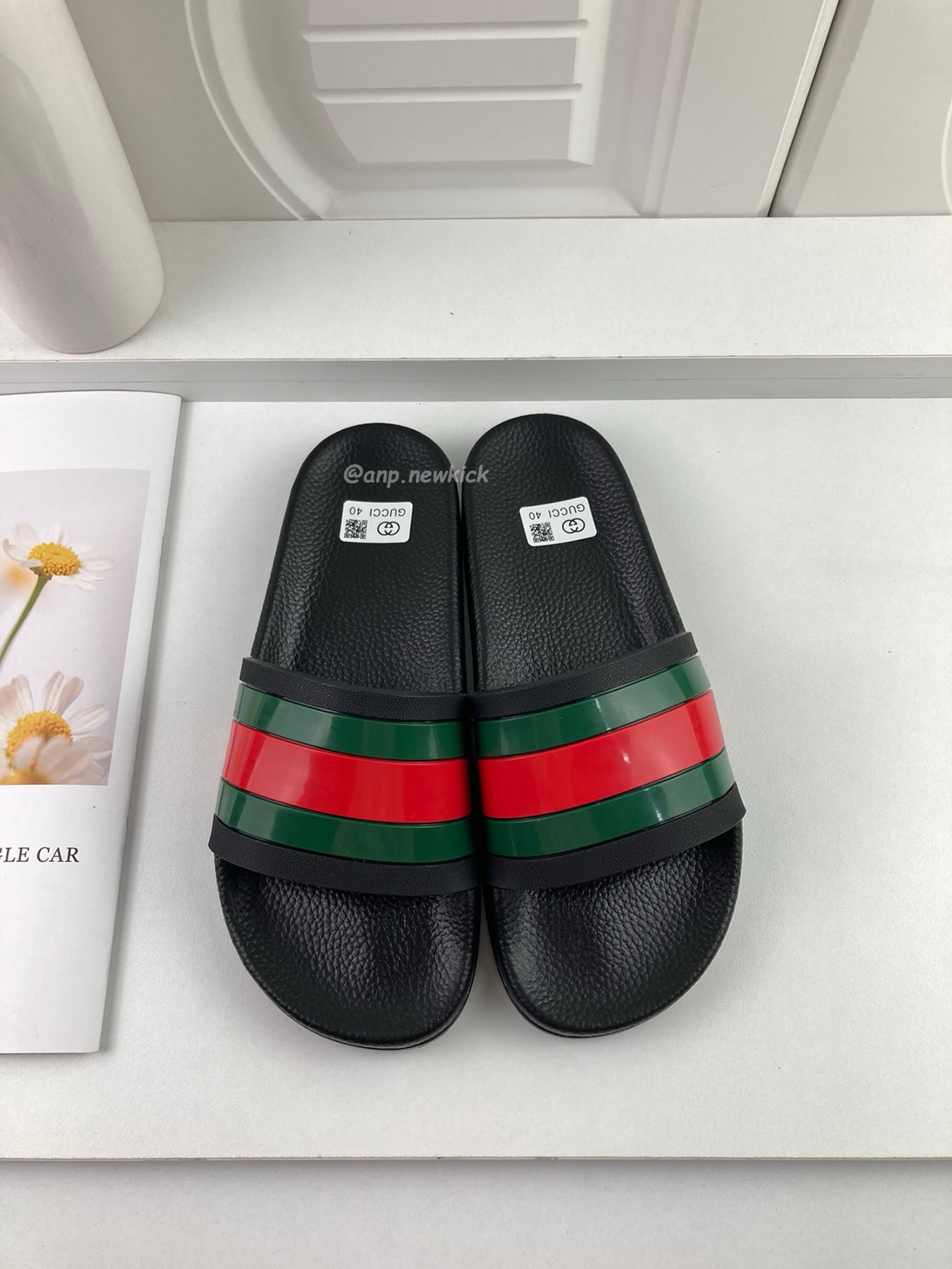 Gucci Rubber Slides Red Green 308234 Gib10 1098 (8) - www.newkick.vip